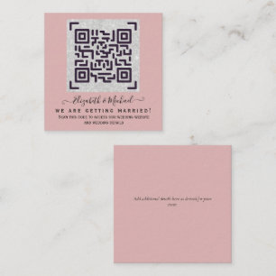 Budget QR Code Website RSVP Hotel Wedding Details  Enclosure Card