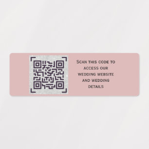 Budget QR Code Website RSVP Hotel Wedding Details Labels