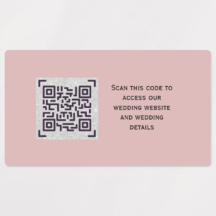 Budget QR Code Website RSVP Hotel Wedding Details Labels