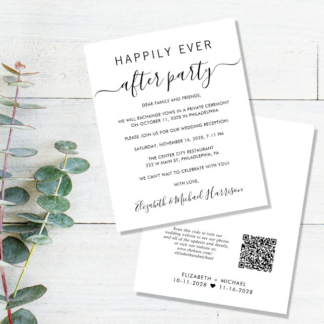Budget QR Code Wedding Reception Save the Date (Creator Uploaded)