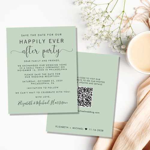 Budget QR Code Wedding Reception Save the Date