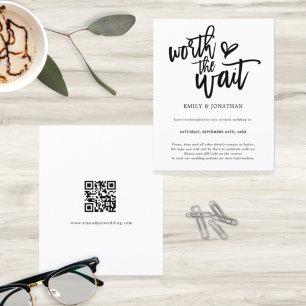 Budget QR Code Worth Wait Wedding Save the Date
