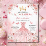 Budget Quinceañera Blush Pink Floral Butterfly Flyer<br><div class="desc">Celebrate your special day with the enchanting Quinceañera Blush Pink Rose Floral Butterfly Invitation. Featuring soft blush pink roses and delicate butterflies, this elegant invitation beautifully captures the grace and beauty of a quinceañera. The floral design adds a romantic touch, while the butterflies symbolize transformation and new beginnings. Perfect for...</div>