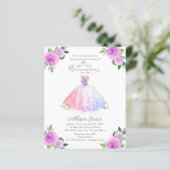 Budget Quinceanera Invitation Pastel Colors Gown (Standing Front)