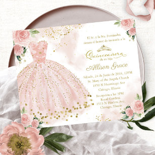 Sale 50% Off  Quinceanera Invitations in Spanish - LadyPrints