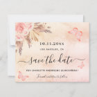 Budget Quinceanera pampas blush save the date