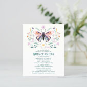 Budget Quinceañera Pink Purple Butterfly Floral (Standing Front)