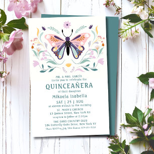 Budget Quinceañera Pink Purple Butterfly Floral Flyer