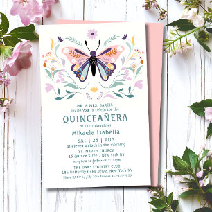 Budget Quinceañera Pink Purple Butterfly Floral Flyer