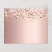 Budget Quinceanera rose gold glitter save the date (Back)