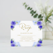 Budget Quinceanera Royal Blue Response Card (Standing Front)