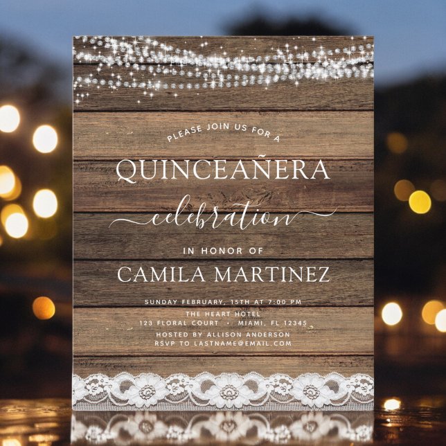 Budget Quinceanera Rustic Farmhouse Lace (Creator Uploaded)