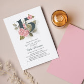 Quinceanera Rustic Floral 15th Birthday Invitation