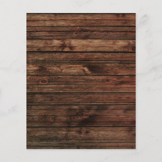 Budget Quinceanera Rustic Wood Autumn Sunflowers (Back)