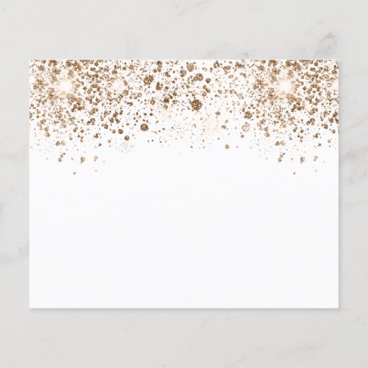 Budget Quinceanera white gold save the date (Back)