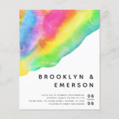 Budget Rainbow Gay Wedding Invitation (Front)