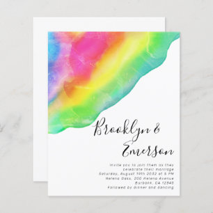 Budget Rainbow Gay Wedding Invitation