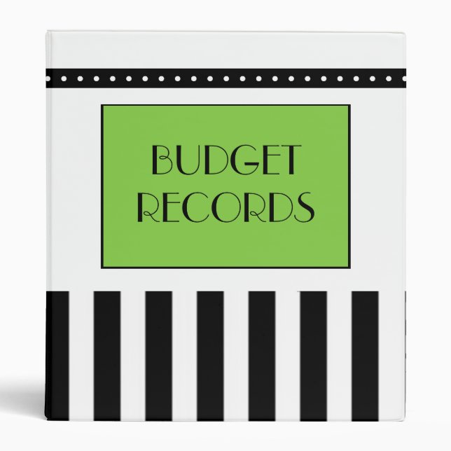 Budget Records 3 Ring Binder (Front)