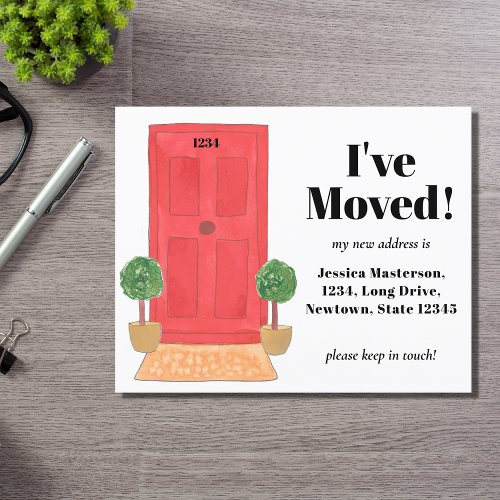Budget Red Door Ive Moved  Announcement 