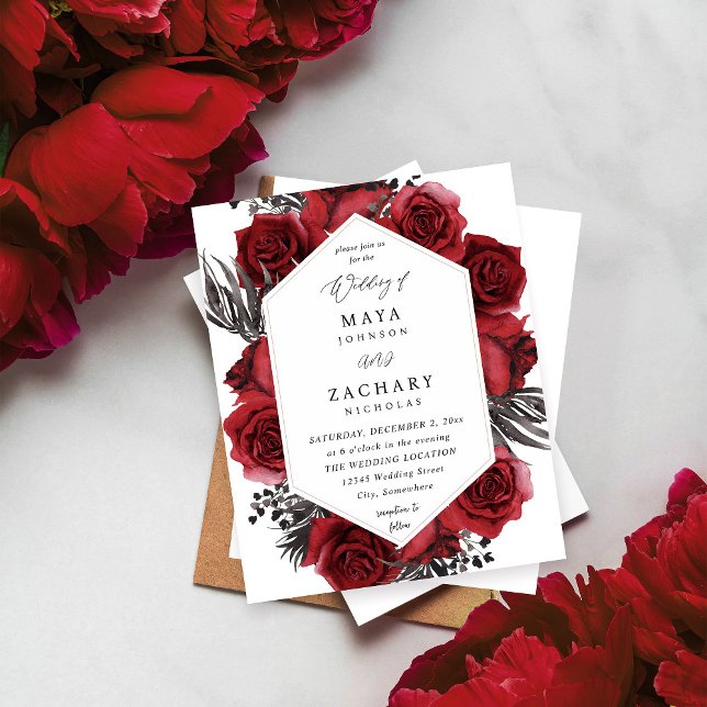 Budget Red Floral & Black Wedding (Creator Uploaded)