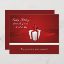 Budget Red Gift Business Holiday Card