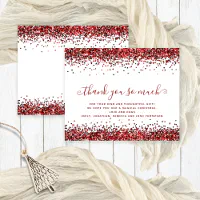 Budget Red Glitter Christmas Thank You