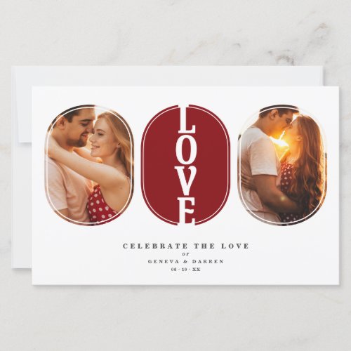 Budget Red Love Quote Wedding 2 Photos Couple