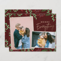 Budget Red Merry Everything Photo Holiday Card