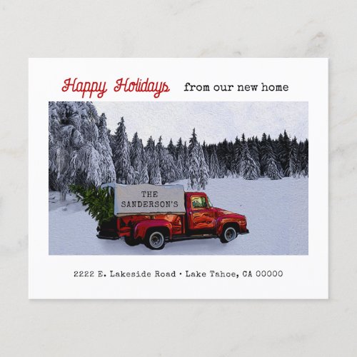 Budget Red Pickup Truck Holiday Moving House Flyer