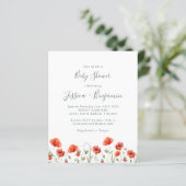 Budget Red Poppy Garden Floral Baby Shower   (Standing Front)