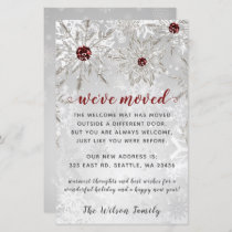 Budget Red Snowflakes We've Moved Holiday Cards