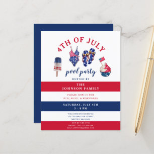 Budget Red White & Blue 4th Of July Pool Party