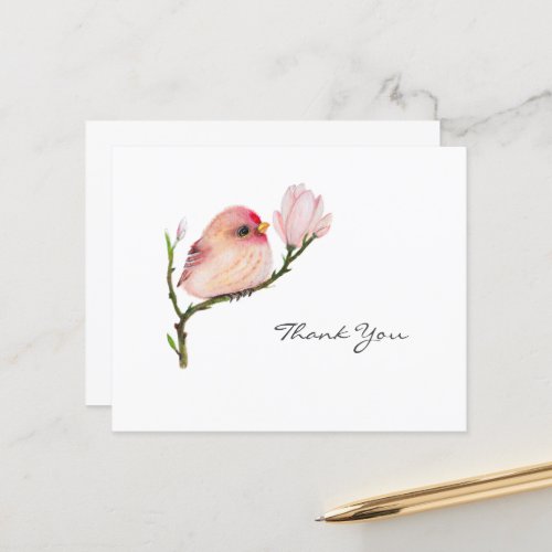 Budget Redpoll Bird All Occasion Thank You Card