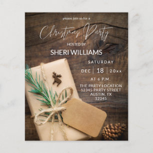 Budget Reindeer & Present Christmas Party 2 Flyer