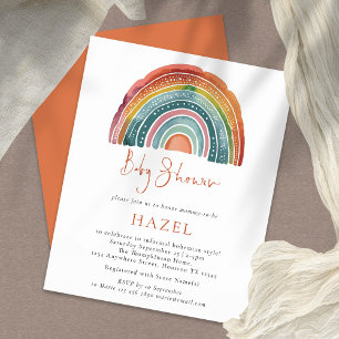 Budget Retro Boho Rainbow Bohemian Baby Shower
