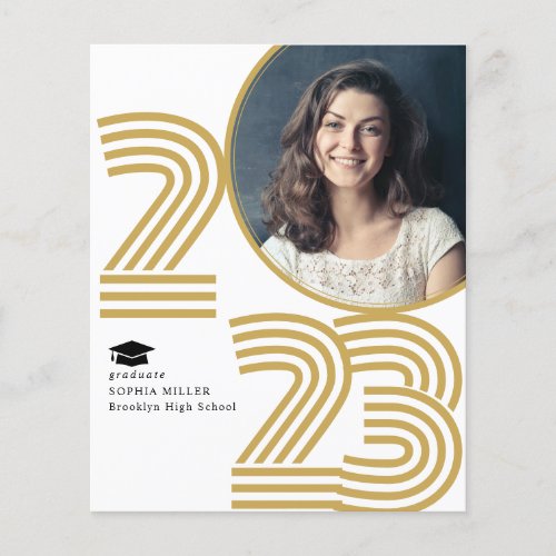 Budget Retro Grad Class Year Photo Graduation Card