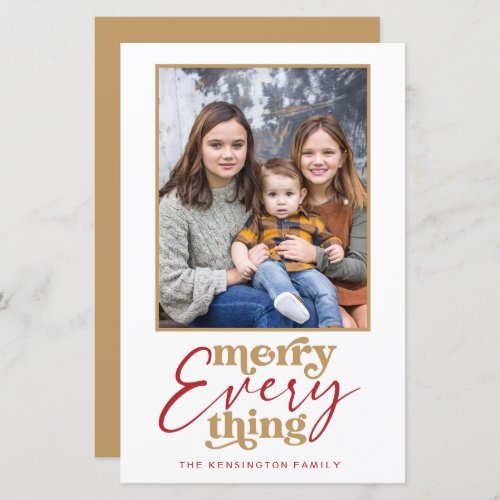 Budget Retro Merry Everything Holiday Photo 