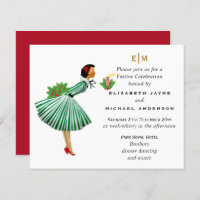 Budget Retro Vintage Fun Christmas Event Invite