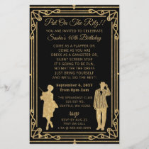 Budget Roaring 20 flapper girl gangster Invitation