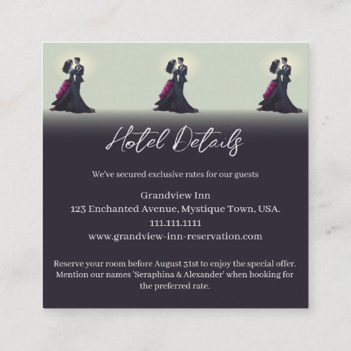 Budget Romantic Gothic Lovers Hotel Details Enclosure Card