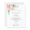 Budget rose eucalyptus blush wedding invitation