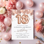 Budget Rose Gold Balloons 18th Birthday Party Flyer<br><div class="desc">Budget Eighteenth (18th) Birthday Party Blush Pink - Rose Gold Balloons and Confetti Birthday Party Invitation . This is the perfect Birthday Invitation for a Modern Rose Gold and Blush Pink Glitter Sparkle Girly Birthday Party. Please contact the designer for matching customized items.</div>