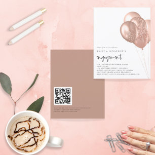 Budget Rose Gold Balloons QR Code Engagement