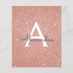 Budget Rose Gold Glitter 13th Thirteen Birthday Flyer