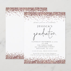Budget Rose Gold Glitter 2024 Graduation 
