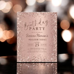 Budget Rose Gold Glitter 40th Birthday Invitation Flyer<br><div class="desc">Make your 40th birthday celebration sparkle with the Budget Rose Gold Glitter 40th Birthday Invitation! This affordable invitation features a chic rose gold glitter design that adds a touch of elegance to your special day without breaking the bank. Perfect for anyone looking to celebrate their milestone birthday with a stylish...</div>