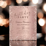 Budget Rose Gold Glitter 80th Birthday Invitation<br><div class="desc">Celebrate in style without breaking the bank with the Budget Rose Gold Glitter 80th Birthday Invitation! Featuring a sparkling rose gold glitter design, this elegant yet affordable invitation sets the tone for a fabulous 80th birthday celebration. Perfect for those who want to make their special day unforgettable while staying within...</div>