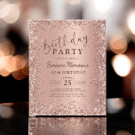 Budget Rose Gold Glitter 90th Birthday Invitation<br><div class="desc">Celebrate a remarkable milestone with the Budget Rose Gold Glitter 90th Birthday Invitation! This affordable invitation blends elegant rose gold glitter with a chic design, making it perfect for a 90th birthday party that shines. It’s a stylish and budget-friendly way to invite loved ones to a memorable celebration, offering both...</div>