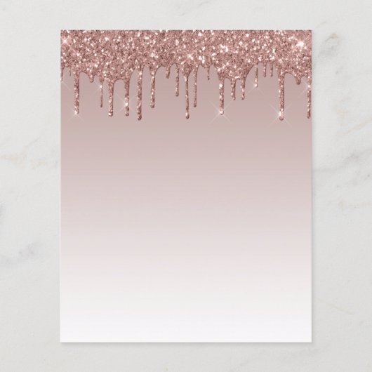 Budget Rose Gold Glitter Baby Shower Invitation (Back)