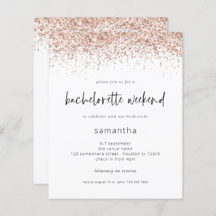Budget Rose Gold Glitter Bachelorette Weekend